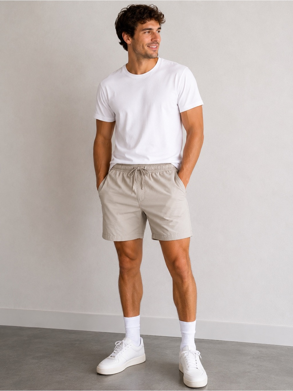 NWT DSG 6" Khaki Tan Rec Athletic Shorts, Size Small